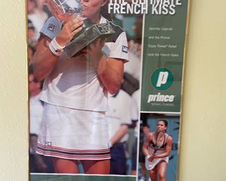 large, framed poster of Jennifer Capriati
