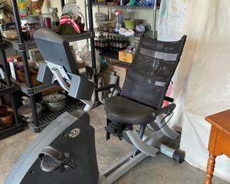 Adjustable seat, pedal to start monitor for type of cycle