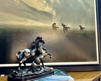 Vintage Mario Bordi "Freedom of the Plains" print