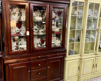 Lit Cherry China Cabinet