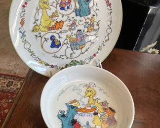 Vintage Sesame Street Plate and Bowl by Gorham