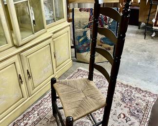 Ladder Back Chair with Rush Seat