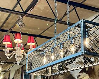 Industrial Style 5 Light Rectangular Chandelier