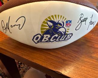 QB Club football signed by famous quarterbacks: Brett Fauve