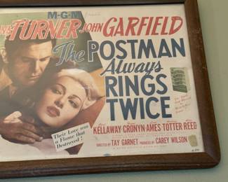 Vintage framed lobby card. Some damage.