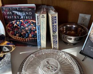 More cookbooks and vintage divided dish