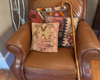 Leather arm chair
