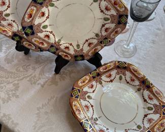 Set of antique luncheon dishes