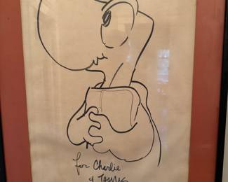 Signed large Walt Kelly cartoon. For those of you who don't know, Walk Kelly created POGO..."we have seen the enemy and he is us!"