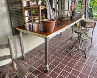 Large door table on casters