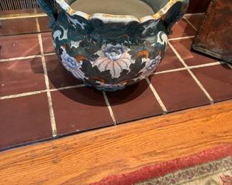 Large majolica planter...repaired