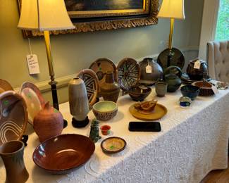 Pottery in the dining room