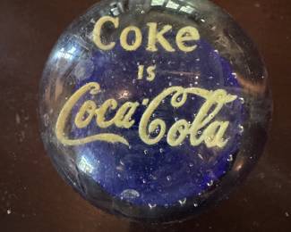 Vintage glass paperweight