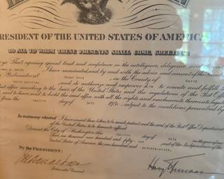 Harry Truman signed