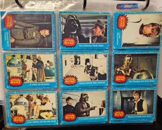 1977 Stars Wars 1st Series blue ( lot of 49 assorted )