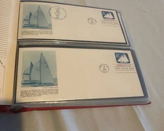 Album with over 80 first day covers an other stamped envelopes. Most seem to be from the 1980s