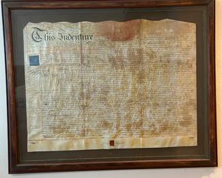 Indenture Certificate setting the contract between an American land owner and an Irish house maid.