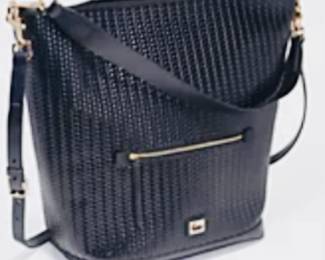 Dooney & Bourke Camden Leather Woven Embossed Large Hobo, as New. With Dust Cover