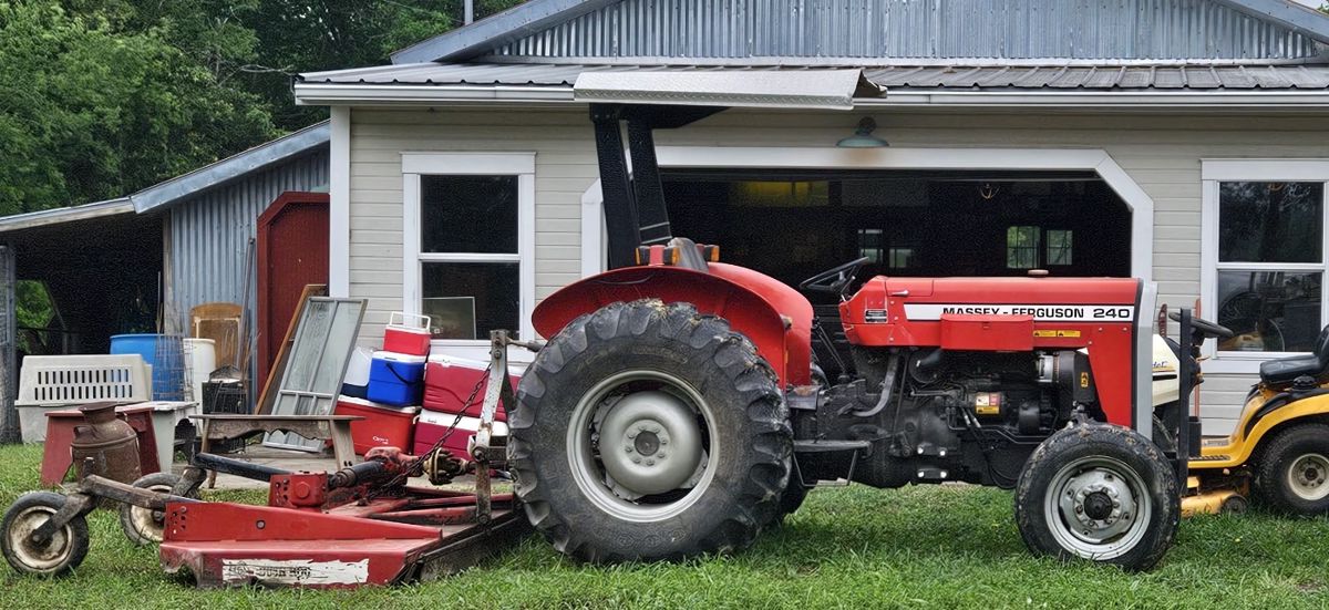 Massey Ferguson 240 Tractor with 8' Offset Shredder