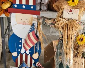 Wooden yard art