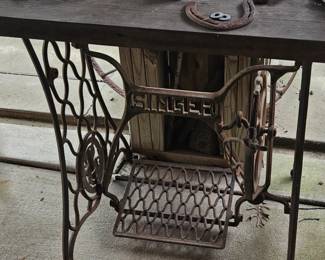 Vintage sewing machine table