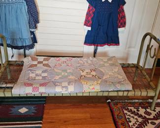 Antique iron youth size bed