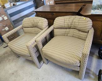 Pair of newer upholstered chairs.