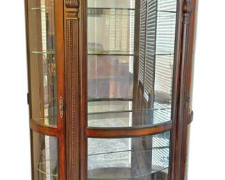 Mollai Collections Cherry Curio Cabinet