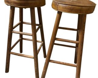 Vintage Brown Bar Stools