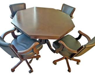 Flip DiningPoker Table With 4 Chairs