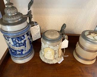 Vintage Reinhold #679, Cobalt Blue "In Praise of Beer" from the Harry Jersig Lone Star Beer Collection, Villeroy and Boch 1903 Model # 1467, and Budweiser Girls Collection 1997