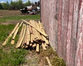 Wood pile different sizes
