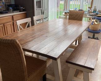 Dining Table with 4 Chairs and Bench