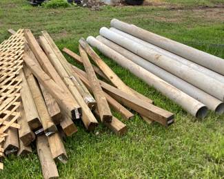PVC Piping and Wood Planks