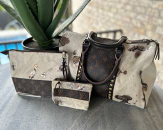 Repurposed Louis Vuitton unique 3 pc set