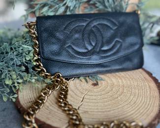 Chanel clutch/wallet on a chain (the chain is not Chanel)