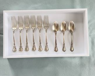 Gorham "Chantilly" sterling flatware (monogrammed)
