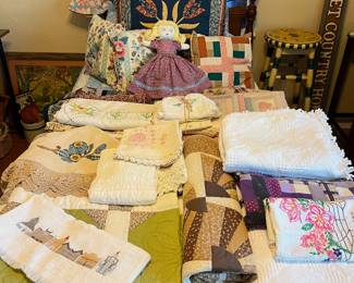 vintage and handmade linens