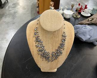 Possibly Cultured Freshwater Black Pearl Necklace