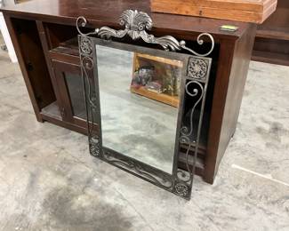 Wrought Iron Framed Mirror