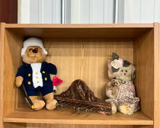 Plush George Washington Bear - Metal Tie Rack - Bearington Plush Bear