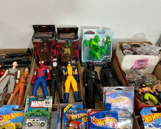 Marvel & Hot Wheels Die Cast Cars & Action Figures