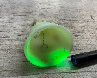 Uranium Glass Fenton Custard Glass Bell