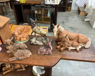 Homco Figurines - Elk, Horses & Deer