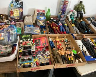 Assorted Action Figures & Die Cast Toys