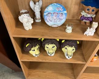 Angle Figurines, Plate & Snow Globe - Cheerleader Troll Doll - Homco Praying Girl Figurine