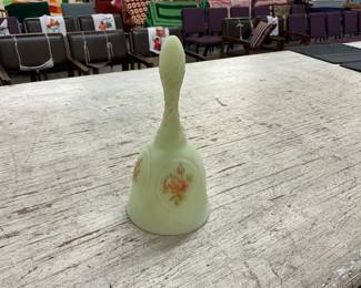 Uranium Glass Fenton Custard Glass Bell