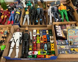 Assorted Action Figures & Die Cast Toys