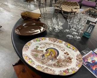 Oval Turkey Platter - Brown Fiesta Platter -