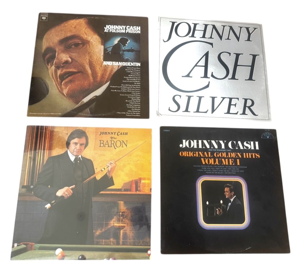 4 Johnny Cash Vinyl Records